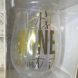 Slant Collections Jumbo Stemless Wine Glass 30oz ‘Let's Wine About It'